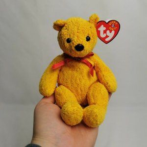 TY Beanie Babies, 2001 Poopsie Teddy Bear, With Tag, Retired, controversial